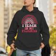 Rainbow Retro Homeschool Mom Teacher I Teach In My Pajamas Unisex Hoodie, funny gift