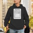 Teacher Nutrition Facts Teachers Nutritional Fact Unisex Hoodie, funny gift