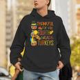 Thankful For My 4th Grade Turkey Thanksgiving Turkey Teacher Unisex Hoodie, 4th Grade Teacher Hoodies, funny gift