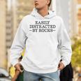 Easily Distracted By Rocks Rock Lover Geology Teacher Unisex Hoodie, funny gift