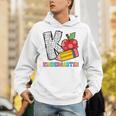 K Is For Kindergarten Teacher Pencil Apple Back To School Unisex Hoodie, funny gift K Is For Kindergarten Teacher Pencil Apple Back To School Unisex Hoodie, funny gift