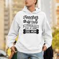 Teacher Off Duty Promoted To Stay At Home Dog Mom Tshirt Men Women Unisex Hoodie, funny gift