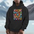 Alphabet A-Z ABC Kids Back To School Pre K Teachers Unisex Hoodie, novelty gifts, funny gifts