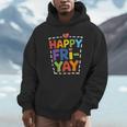 Happy Fri-Yay Teacher Life Weekend Pun Happy Friday Unisex Hoodie, novelty gifts, funny gifts