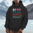 Humor Meme 67 Days Of School Coffee Lover Educator Teacher Unisex Hoodie, novelty gifts, funny gifts