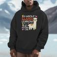 Llama Learning T Shirt Teachers Students Alpaca Lovers Unisex Hoodie, novelty gifts, funny gifts