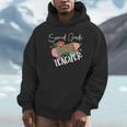 Second Grade Teacher Leopard Pencil 2nd Grade Women Teacher Unisex Hoodie, novelty gifts, funny gifts