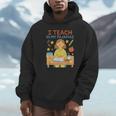 I Teach In My Pajamas Crayon Home School Teacher PJs Unisex Hoodie, novelty gifts, funny gifts