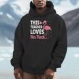 This Teacher Loves Her Flock Teaching Flamingo Girl Unisex Hoodie, novelty gifts, funny gifts