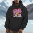 Teacher Pencil Back To School Groovy Pink Teacher First Day Unisex Hoodie, novelty gifts, funny gifts Teacher Pencil Back To School Groovy Pink Teacher First Day Unisex Hoodie, novelty gifts, funny gifts