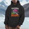 Teachers Love Brains Halloween 2025 Skeleton Costume Unisex Hoodie, novelty gifts, funny gifts