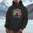 Tiny Human Tamer Watercolor Rainbow Daycare Teacher Unisex Hoodie, novelty gifts, funny gifts Tiny Human Tamer Watercolor Rainbow Daycare Teacher Unisex Hoodie, novelty gifts, funny gifts
