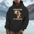 History Education Is Freedom African Map Black Teacher Unisex Hoodie, novelty gifts, funny gifts