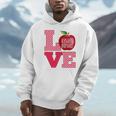 Love Kindergarten Cute Apple School Teacher Unisex Hoodie, novelty gifts, funny gifts