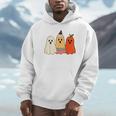 Retro Pencil Ghost Boo Spooky Teacher Halloween Costume Unisex Hoodie, novelty gifts, funny gifts