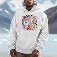 Trick Or Teach Retro Groovy Halloween Teacher Unisex Hoodie, novelty gifts, funny gifts