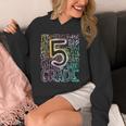 5th Grade Typography Team Fifth Grade Teacher Back To School Unisex Hoodie, funny design