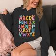 Alphabet A-Z ABC Kids Back To School Pre K Teachers Unisex Hoodie, funny design