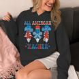 All American Teacher Pencil Coquette Bow USA Flag Teachers Unisex Hoodie, funny design