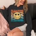 Back To School Groovy Smile Preschool Teachers Students Kids Unisex Hoodie, funny design