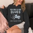 Blues Music Band Lover Vintage Guitar Teacher Blues Unisex Hoodie, funny design