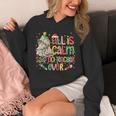 Book Tree All Is Calm Said No Teacher Ever Christmas Unisex Hoodie, funny design Book Tree All Is Calm Said No Teacher Ever Christmas Unisex Hoodie, funny design