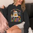 You Can't Scare Me I Teach 1st Grade Teacher Halloween Ghost Unisex Hoodie, funny design