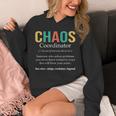 Chaos Coordinator Teacher Coworker Boss Appreciation Unisex Hoodie, funny design