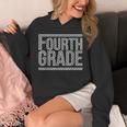 Checkered Fourth Grade Teacher Team Crew Back To School Unisex Hoodie, funny design