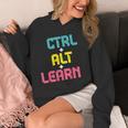 Computer Teacher Back To School Kids Ctrl Alt Learn Unisex Hoodie, funny design