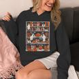Cute Ghost Book Reading Books Lover Spooky Teacher Halloween Unisex Hoodie, funny design