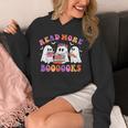 Cute Ghost Read More Books Lover Teacher Halloween Costume Unisex Hoodie, funny design