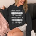 Dear Parents Your Expectations Of Teachers Should Match Men Women Unisex Hoodie, funny design