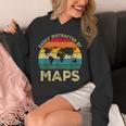 Easily Distracted By Maps Geography Teacher Unisex Hoodie, funny design