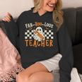 Fab Boo Lous Teacher Retro Ghost Spooky Halloween Costume Unisex Hoodie, funny design