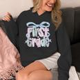 First Grade Coquette Bow Girls Teacher Team 1st Grade Squad Unisex Hoodie, First Grade Teacher Gifts, funny design First Grade Coquette Bow Girls Teacher Team 1st Grade Squad Unisex Hoodie, First Grade Teacher Gifts, funny design