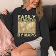 Geography Teacher Easily Distracted By Maps Unisex Hoodie, funny design