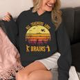 Halloween Costume Teacher Love Brains Zombie Unisex Hoodie, funny design