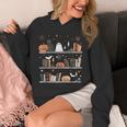 Halloween Library Ghost Books Teacher Spooky Trick Or Teach Unisex Hoodie, funny design
