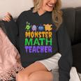 Halloween Monster Math Teacher Men Women Unisex Hoodie, funny design