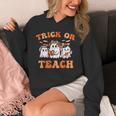 Halloween Teacher Ghosts Trick Or Teach Retro Costume Women Unisex Hoodie, funny design Halloween Teacher Ghosts Trick Or Teach Retro Costume Women Unisex Hoodie, funny design