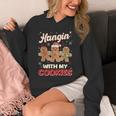 Hangin With My Cookies Gingerbread Man Xmas Teacher Unisex Hoodie, funny design