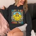 Happy To See Your Face Hippie Smile Back To School Teachers Unisex Hoodie, funny design