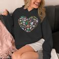 Heart Shape Art Teacher And Painting Sketching Artist Unisex Hoodie, funny design