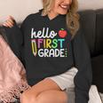 Hello First Grade Team 1st Grade Back To School Teacher Kids Unisex Hoodie, First Grade Teacher Gifts, funny design Hello First Grade Team 1st Grade Back To School Teacher Kids Unisex Hoodie, First Grade Teacher Gifts, funny design