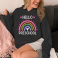 Hello Preschool Teacher Student Girls Rainbow Back To School Unisex Hoodie, funny design