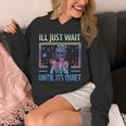 I'Ll Just Wait Until It's Quiet Skeleton Messy Bun Teacher Unisex Hoodie, funny design