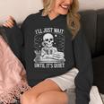 I'Ll Wait Until It's Quiet Tshirt Skeleton Teacher Halloween Unisex Hoodie, funny design