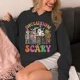 Inclusion Isnt Scary Halloween Skeleton Ghost Sped Teacher Unisex Hoodie, funny design Inclusion Isnt Scary Halloween Skeleton Ghost Sped Teacher Unisex Hoodie, funny design