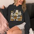 Inclusion Isn't Scary Mummy Boo Ghost Halloween SLP Teacher Unisex Hoodie, funny design Inclusion Isn't Scary Mummy Boo Ghost Halloween SLP Teacher Unisex Hoodie, funny design